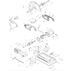 Makita M2401 - 355mm Portable Cut Off - Power Tool Diagram