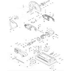 Makita M2403 - 355mm Portable Cut Off - Power Tool Diagram