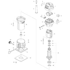 Makita M3702 - Trimmer - Power Tool Diagram