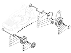 M40 PD - 2008 - 292502023/CAI - Mountfield Rotary Mower Wheels Diagram