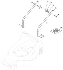 M411 HP - 2011 - 297411043/M11 - Mountfield Rotary Mower Lower Handle Diagram