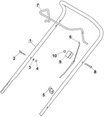 M411 HP - 2011 - 297411043/M11 - Mountfield Rotary Mower Upper Handle Diagram