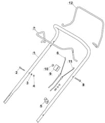M411 PD - 2011 - 297412043/M11 - Mountfield Rotary Mower Upper Handle Diagram