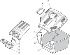 M41 HP - 2006-2007 - 292501043/MO6 - Mountfield Rotary Mower Grass Bag Diagram