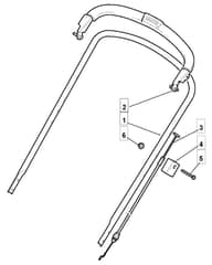 M41 HP - 2006-2007 - 292501043/MO6 - Mountfield Rotary Mower Upper Handle Diagram