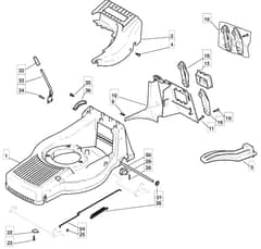 M41 HP - 2007 - 292501043/MO7 - Mountfield Rotary Mower Deck Diagram