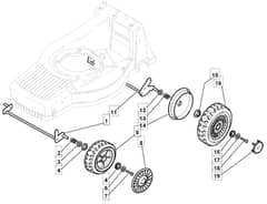 M41 HP - 2007 - 292501043/MO7 - Mountfield Rotary Mower Wheels Diagram
