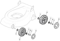 M430 HP - 2009 - 294434023/CAI - Mountfield Rotary Mower Wheels Diagram