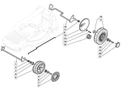 M43 PD - 2007 - 292502143/MO7 - Mountfield Rotary Mower Wheels Diagram