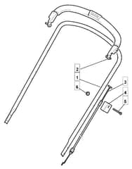 M44 HP - 2008 - 292501043/UM8 - Mountfield Rotary Mower Upper Handle Diagram