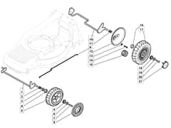 M44 PD - 2008-2010 - 292502043/UM8 - Mountfield Rotary Mower Wheels Diagram