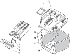 M4510 HP - 2008 - 292451043/M08 - Mountfield Rotary Mower Grass Bag Diagram