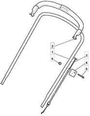 M4510 HP - 2009 - 292451043/M09 - Mountfield Rotary Mower Upper Handle Diagram