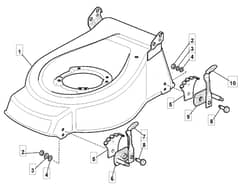 M460 HP - 2010 - 294484023/CAI - Mountfield Rotary Mower Deck Diagram