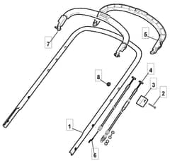 M460 HP - 2010 - 294484023/CAI - Mountfield Rotary Mower Upper Handle Diagram