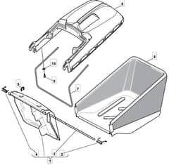 M480 R ES - 2008 - 292505523/UM8 - Mountfield Rotary Mower Grass Bag Diagram
