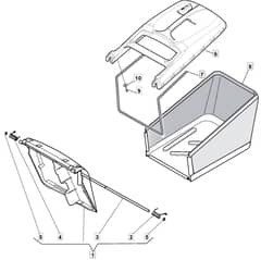 M4820 PD BW EL 4S - 2022 - 299487743/MTF - Mountfield Rotary Mower Grass Bag Diagram