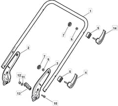 M4820 PD BW EL 4S - 2022 - 299487743/MTF - Mountfield Rotary Mower Lower Handle Diagram