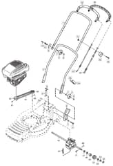 M4 HP TRI-CUT - 2004 - 12-5586-81 - Mountfield Rotary Mower Handle Diagram