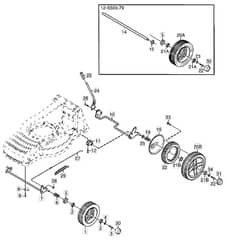 M4 SP COMBI - 2002 - 12-5603-79 - Mountfield Rotary Mower Wheels Diagram