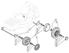 M5010 HP - 2008 - 292501043/MO8 - Mountfield Rotary Mower Wheels Diagram