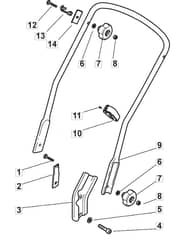 M5010 PD - 2008 - 292502043/M08 - Mountfield Rotary Mower Lower Handle Diagram