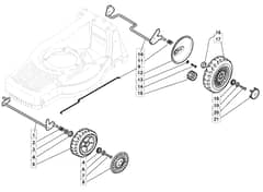 M5010 PD - 2008 - 292502043/M08 - Mountfield Rotary Mower Wheels Diagram