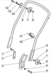 M5010 PD - 2009 - 292502043/M09 - Mountfield Rotary Mower Lower Handle Diagram