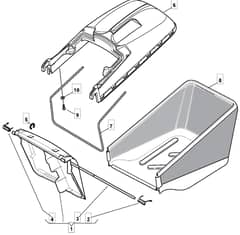 M5010 R PD - 2008 - 292505043/M08 - Mountfield Rotary Mower Grass Bag Diagram