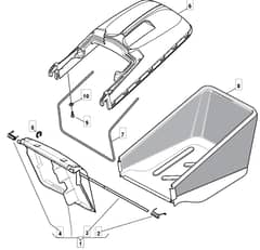 M5010 R PD - 2009 - 292505043/M09 - Mountfield Rotary Mower Grass Bag Diagram