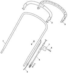 M5030 PD - 2009 - 292502033/M09 - Mountfield Rotary Mower Upper Handle Diagram