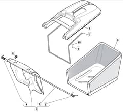 M512 PD - 2010 - 294538033/CAI - Mountfield Rotary Mower Grass Bag Diagram