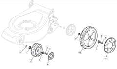 M512 PD 3S BW - 2010 - 292157038/MFR - Mountfield Rotary Mower Wheels Diagram