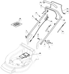M512 PD BW BBC - 2010 - 292157333/M10 - Mountfield Rotary Mower Handle Diagram