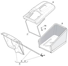 M512 PD BW BBC - 2010 - 292157338/MFR - Mountfield Rotary Mower Grass Bag Diagram