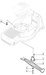 M550 R ES - 2008 - 292555523/UM8 - Mountfield Rotary Mower Blade Diagram
