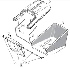 M550 R ES - 2008 - 292555523/UM8 - Mountfield Rotary Mower Grass Bag Diagram