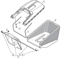 M5510 R PD - 2009 - 292555043/M09 - Mountfield Rotary Mower Grass Bag Diagram