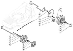 M5520 PD - 2008 - 292552023/M08 - Mountfield Rotary Mower Wheels Diagram