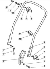 M5530 PD - 2008 - 292552033/M08 - Mountfield Rotary Mower Lower Handle Diagram