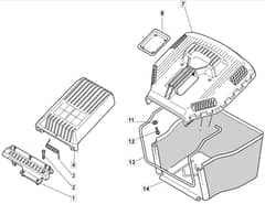 M5530 PD - 2009 - 292552033/M09 - Mountfield Rotary Mower Grass Bag Diagram