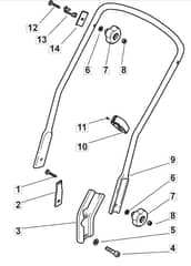 M5530 PD - 2009 - 292552033/M09 - Mountfield Rotary Mower Lower Handle Diagram