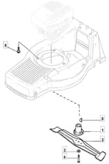 M554 R - 2008-2010 - 292555043/UM8 - Mountfield Rotary Mower Blade Diagram