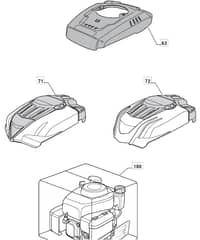 M554 R - 2008-2010 - 292555043/UM8 - Mountfield Rotary Mower WBE0701 Cover Diagram