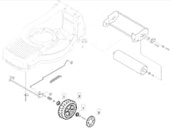 M554 R - 2008-2010 - 292555043/UM8 - Mountfield Rotary Mower Wheels Diagram
