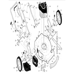 McCulloch M56-140WF - 96121002506 - 2018-08 - Frame Parts Diagram