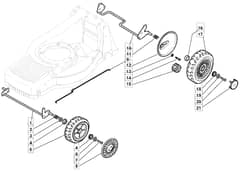 M61 PD - 2007 - 292552043/MO6 - Mountfield Rotary Mower Wheels Diagram