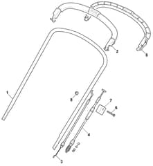 M61 PD - 2007 - 292552043/MO7 - Mountfield Rotary Mower Upper Handle Diagram