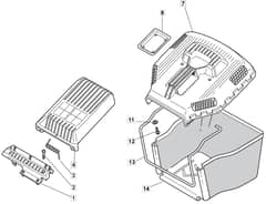 M61 PD - 2008 - 292552043/UM8 - Mountfield Rotary Mower Grass Bag Diagram