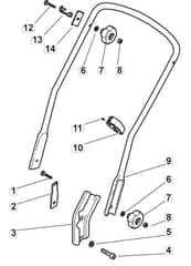 M62 PD - 2008 - 292552033/CAI - Mountfield Rotary Mower Lower Handle Diagram